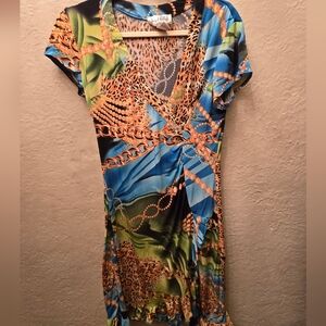 Joseph Ribkoff Printed Bodycon Dress | Made in Canada | Size 12